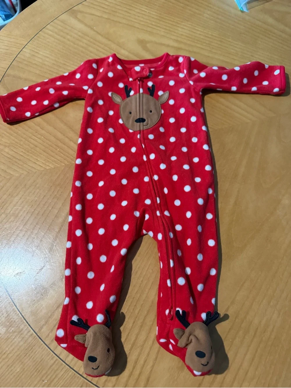 Carter's Kids Holiday Pajama One-Piece Trio in Red, White & Black Plaid